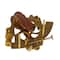 Gold Brass Sextant Compass with Decorative Box Set
